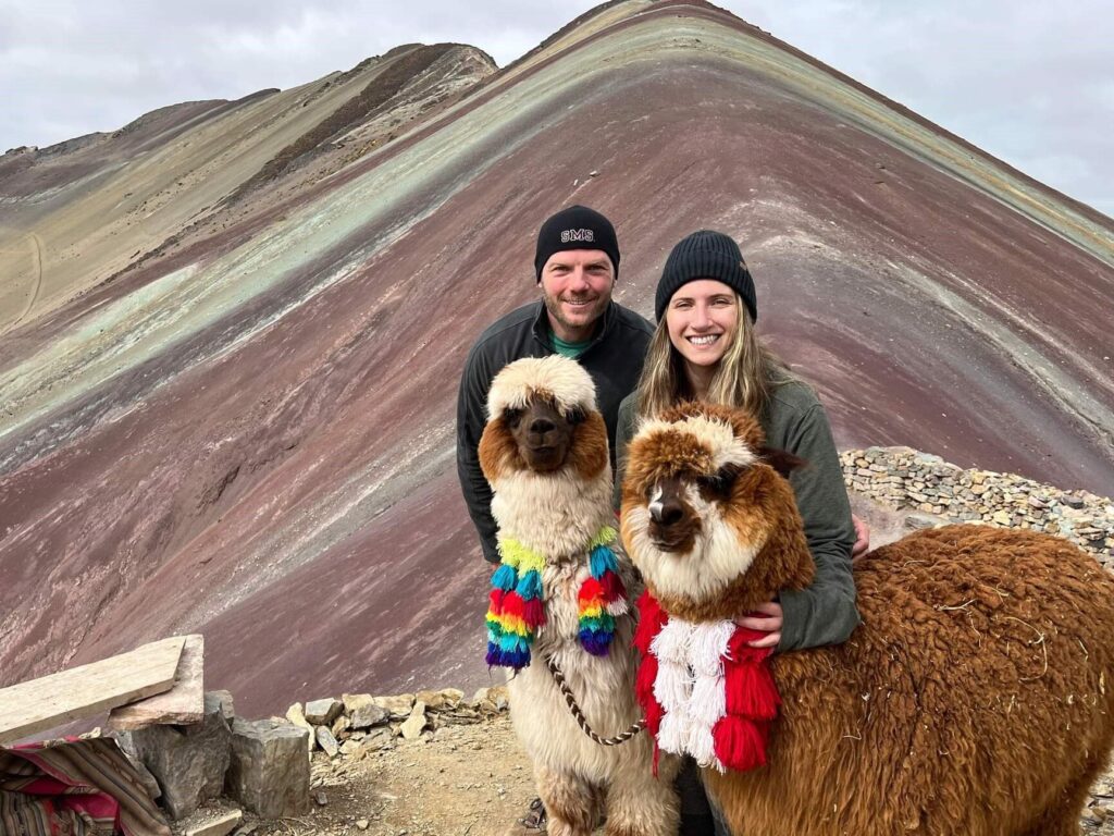 Adventure at Rainbow Mountain in Peru with Alpacas