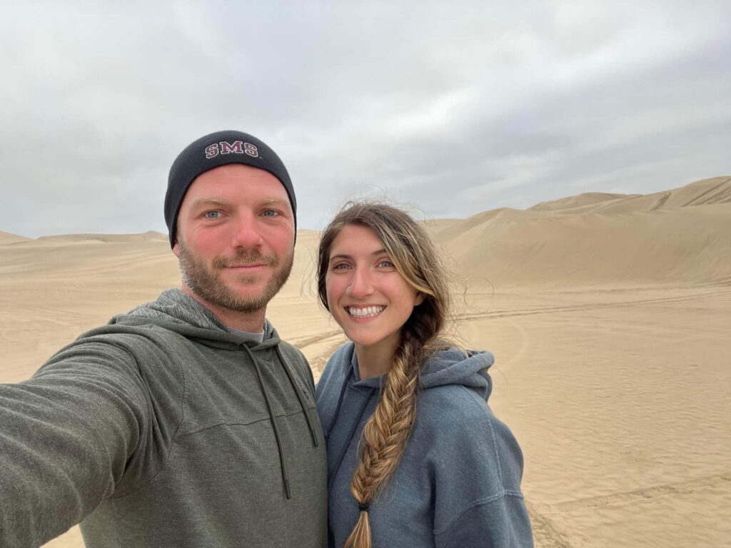 Overlooking the desert area of the Huacachina Oasis