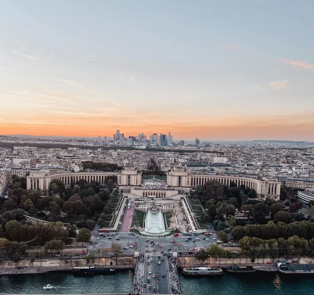 View from the second level of the eiffel tower
