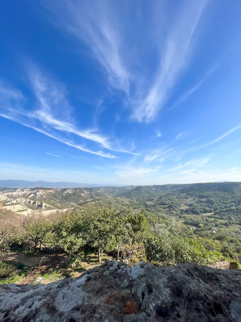The valley looking out from the city