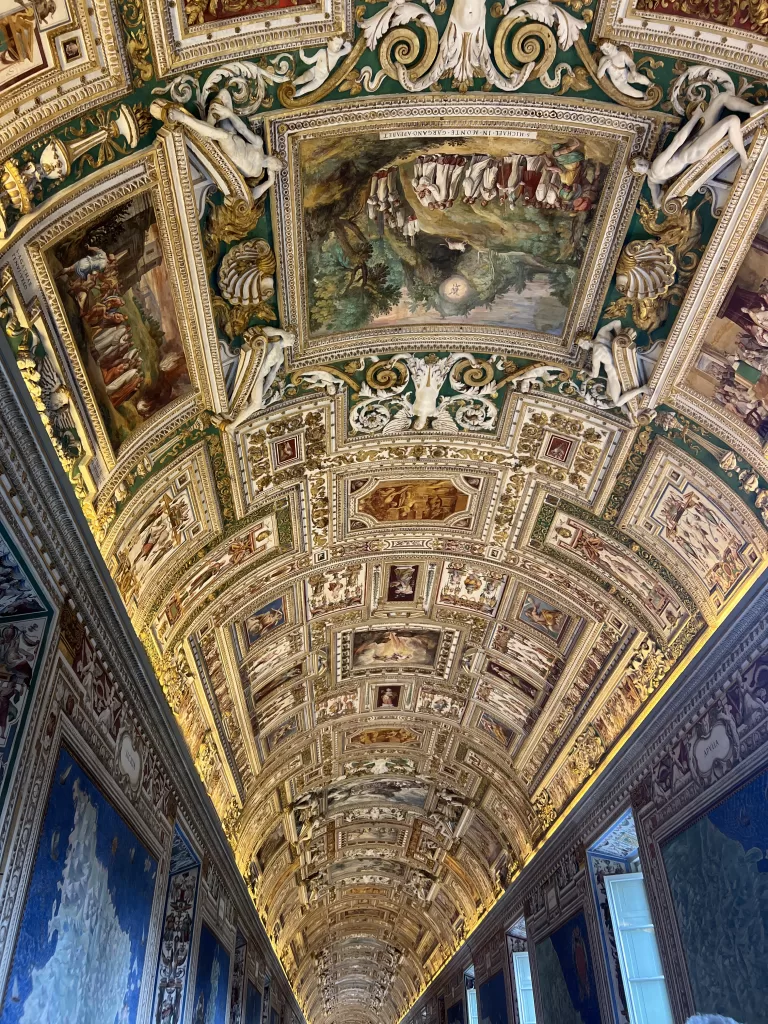 Ceiling of artwork in the Vatican Museum