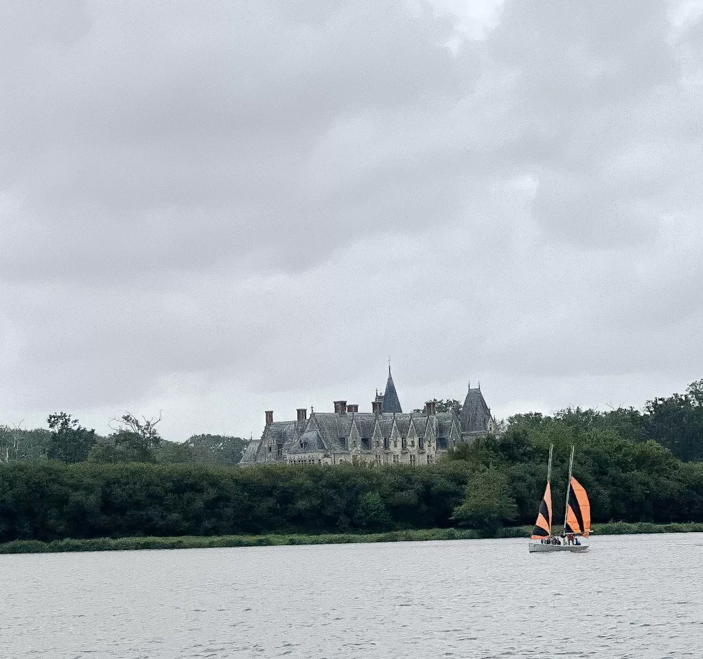 Historic castle on river cruise in Nantes