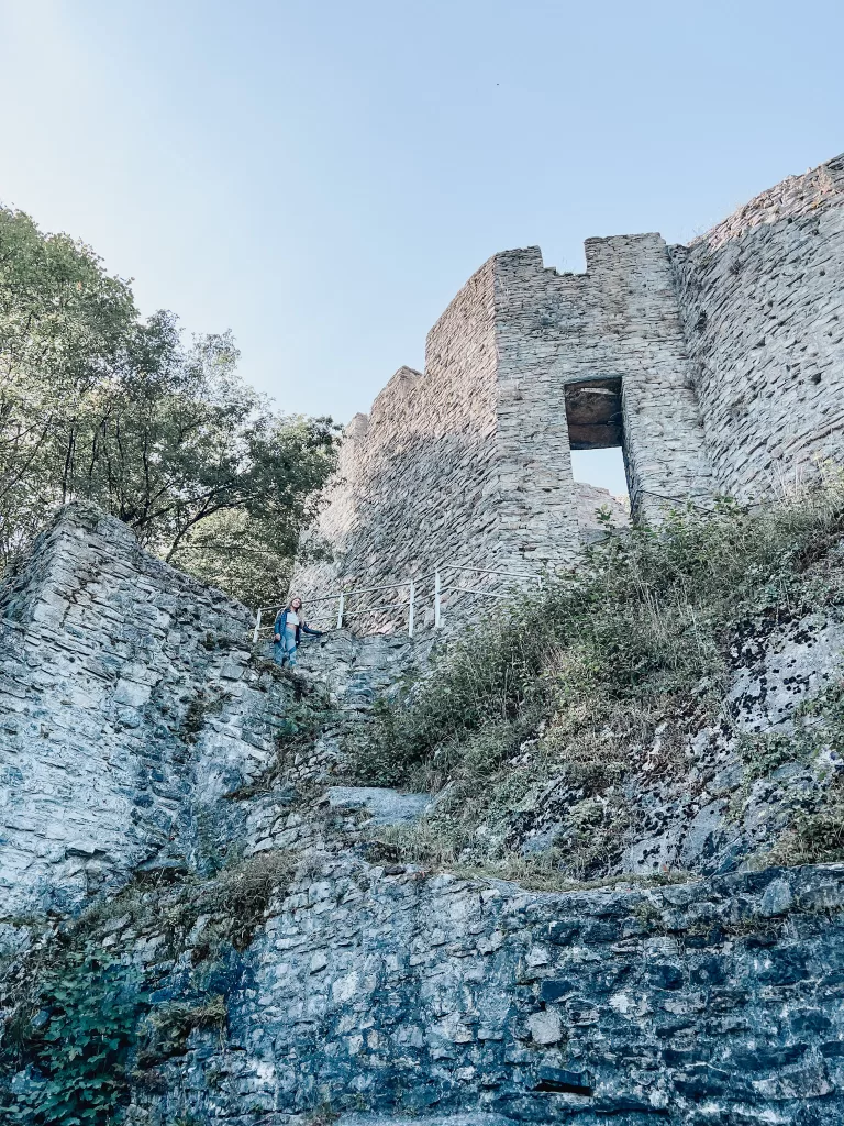 Visiting the castle ruins