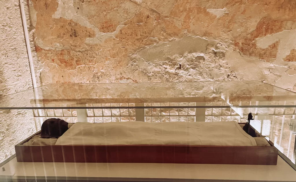 King Tut's Mummy in Valley of the Kings in Luxor, Egypt