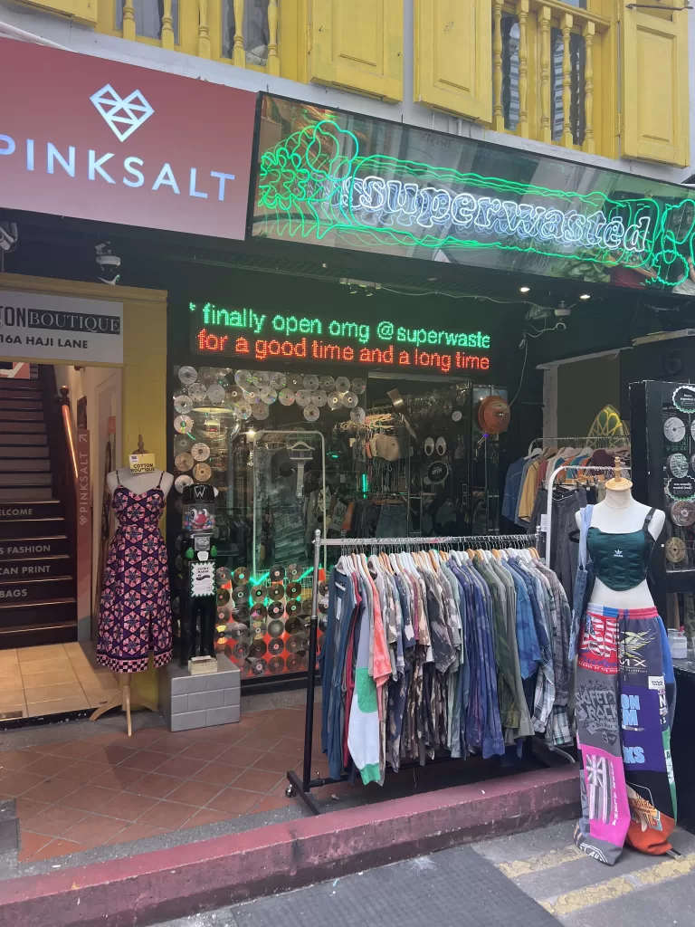 Unique vintage shop in Haji Lane in Singapore