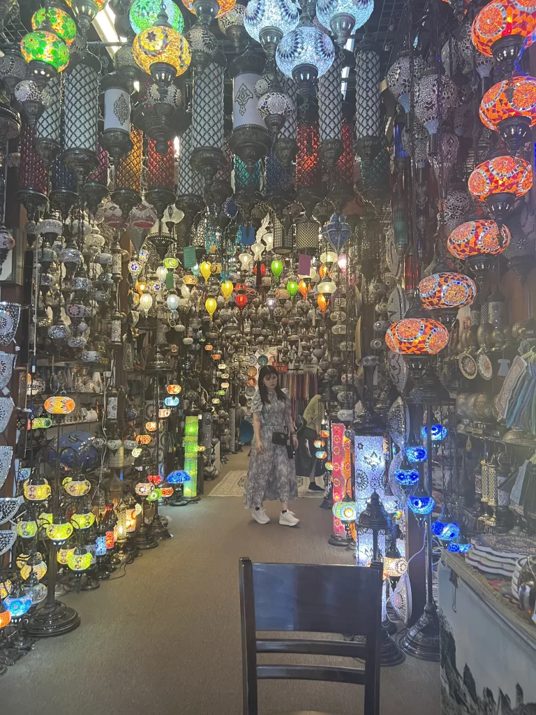 Shop that sells colorful lamps on Arab Street
