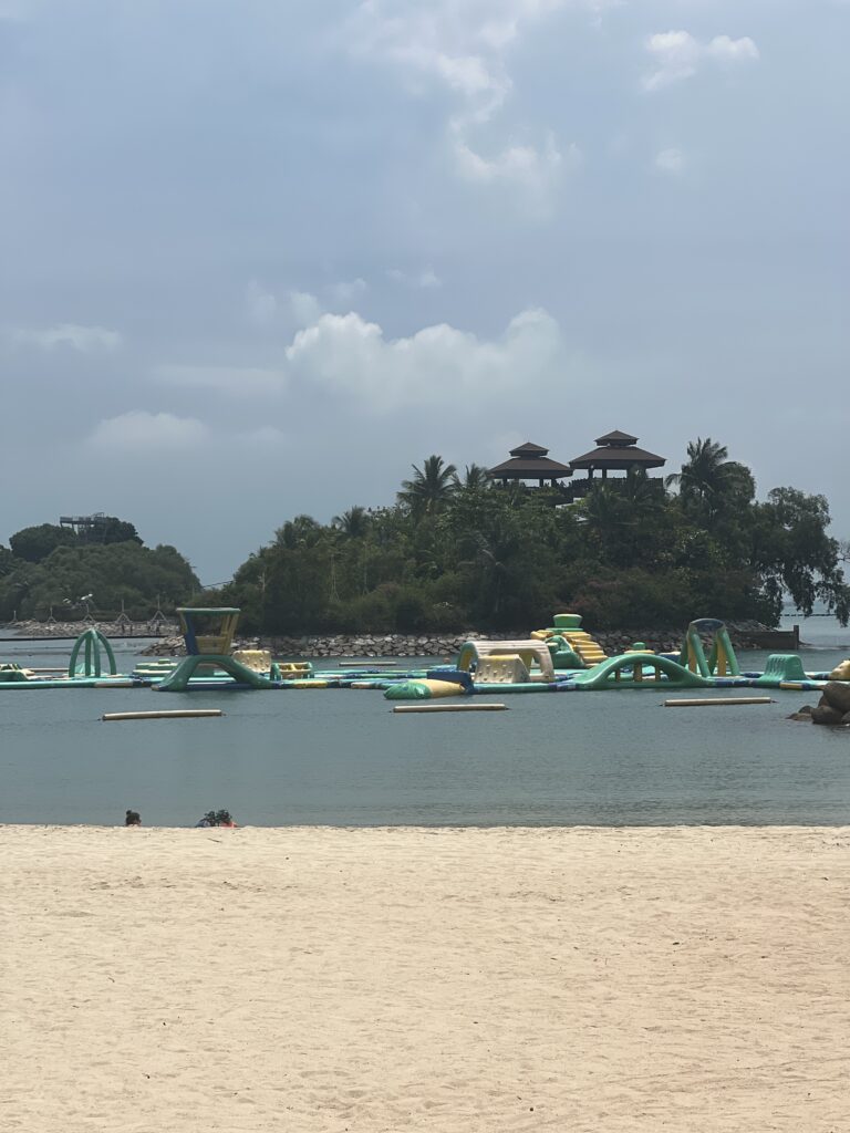 Blow up Play area in the water at Palawan Beach