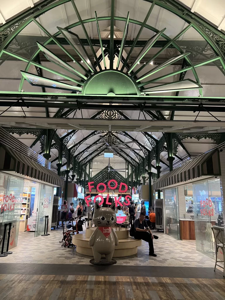 Entrance to Lau Pa Sat eatery in Singapore