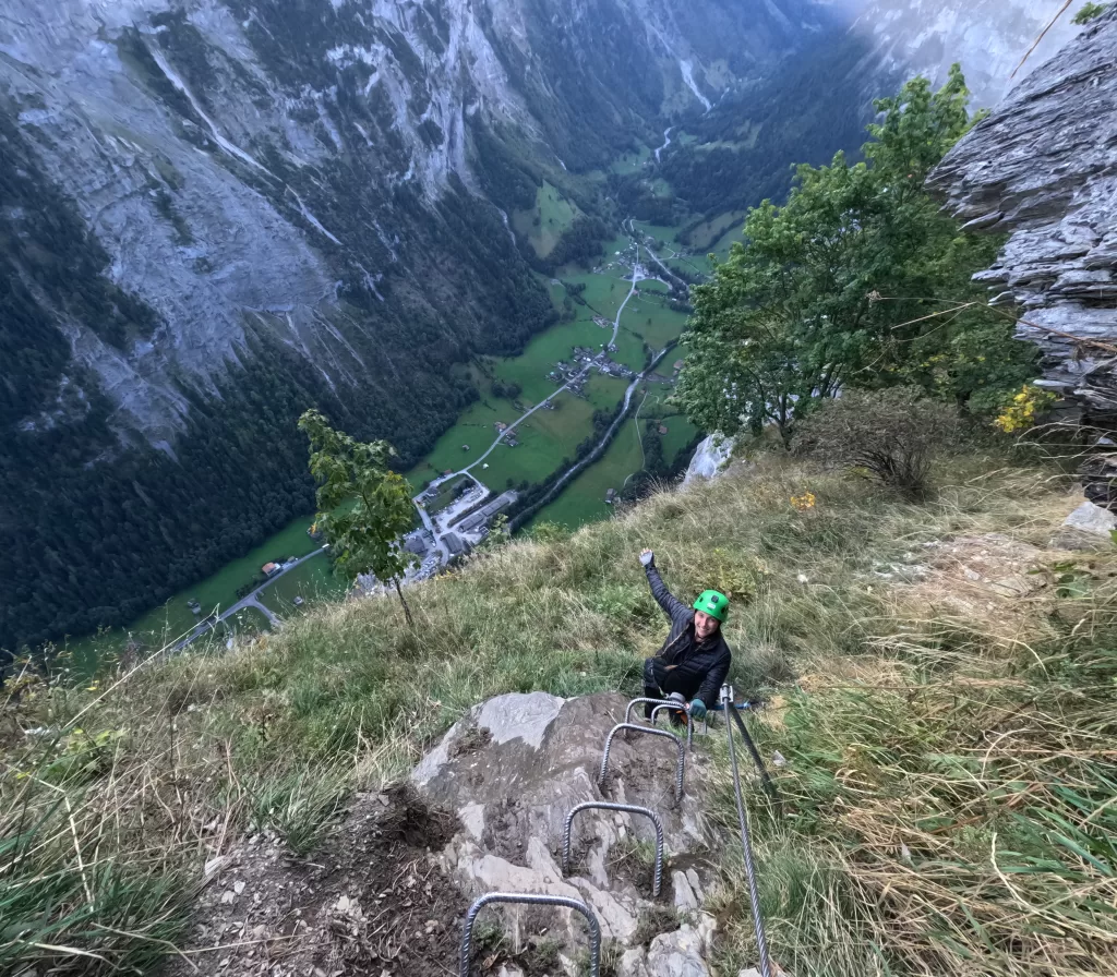 view looking down as you go down the mountain